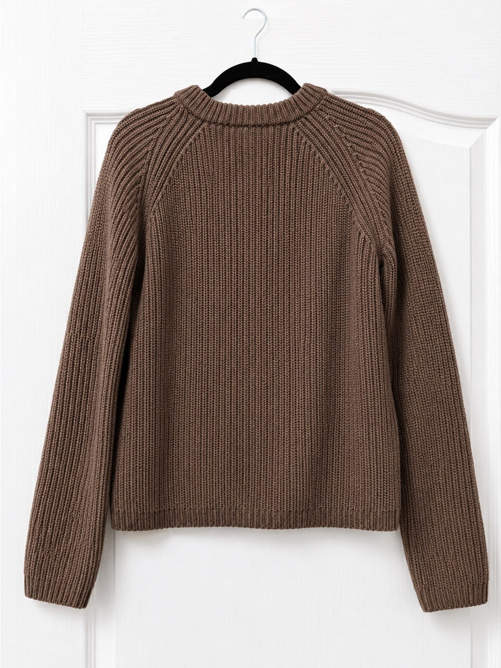 Quince Women’s Brown Rib-Knit Crewneck Sweater - Picture 3 of 4